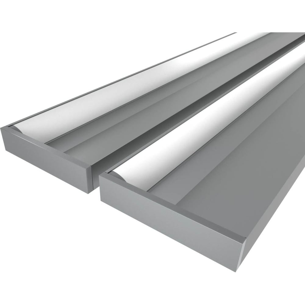 Изображение товара Комплект профилей Ledcraft LC-LPK1675M20-2x2Silver 2 шт 2000 мм накладной для подсветки