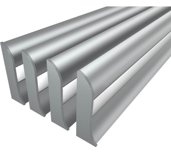 Изображение товара Комплект профиля Ledcraft LC-LPL1650M16-2x4Silver 4 шт, серебро (2м профиль+2м рассеиватель+2 заглушки) 1616240357