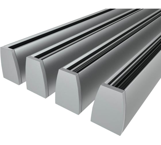 Изображение товара Комплект профиля Ledcraft LC-LPG1318-2x4Silver 4 шт, серебро (2м профиль+2 заглушки) 1616240360