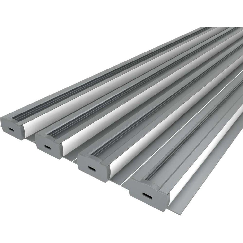 Изображение товара Комплект профиля Ledcraft LC-LPN4916M16-3x4Silver для подсветки, 3м, алюминий и поликарбонат