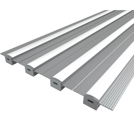 Изображение товара Комплект профиля Ledcraft LC-LPSH1246M16-2x4Silver 4 шт, серебро (2м профиль+2м рассеиватель+2 заглушки+комплект шурупов) 1616240459