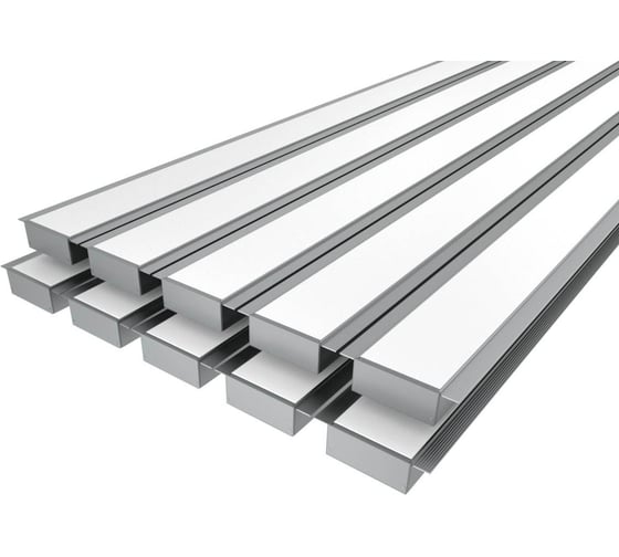 Изображение товара Комплект профиля Ledcraft LC-LPSH32104M68-2x10Silver 10 шт, серебро (2м профиль+2м рассеиватель+2 заглушки+комплект шурупов) 1616240786