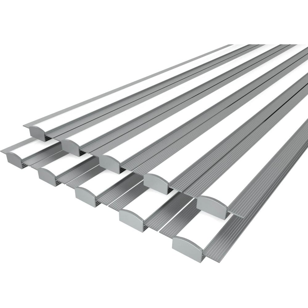 Изображение товара Комплект профиля Ledcraft LC-LPSH1258M28-3x10Silver для подсветки потолков и ниш