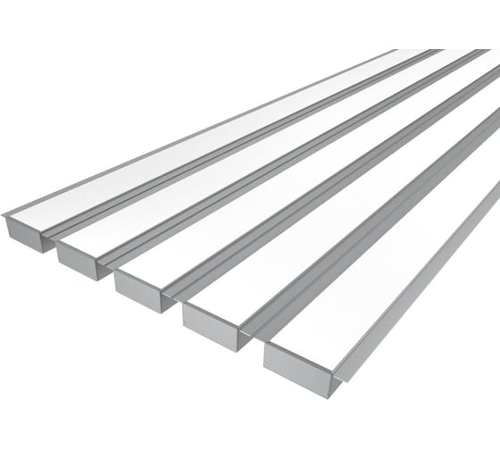Изображение товара Комплект профиля Ledcraft LC-LPSH32104M68-2x5Silver 5 шт, серебро (2м профиль+2м рассеиватель+2 заглушки+комплект шурупов) 1616240628