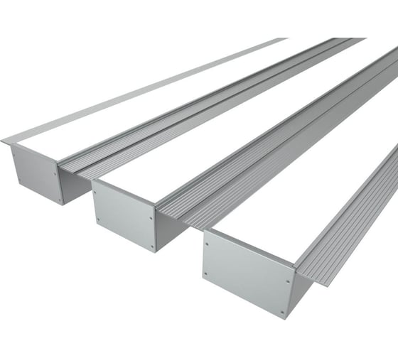 Изображение товара Комплект профиля Ledcraft LC-LPSH3280M44-2x3Silver 3 шт, серебро (2м профиль+2м рассеиватель+2 заглушки+комплект шурупов) 1616240310