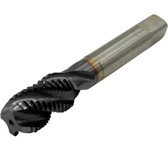 Изображение товара Метчик машинно-ручной TORNERI М 16x2.0 Р6М5К5 ГОСТ 17933-72 с винтовой канавкой с покрытием TiСN Т025938