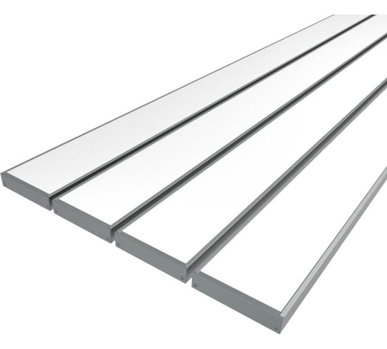 Изображение товара Комплект Ledcraft LC-LP1050M44-3x4Silver из 4 шт серебро (3м профиль+3м рассеиватель+2 заглушки) 1616340396