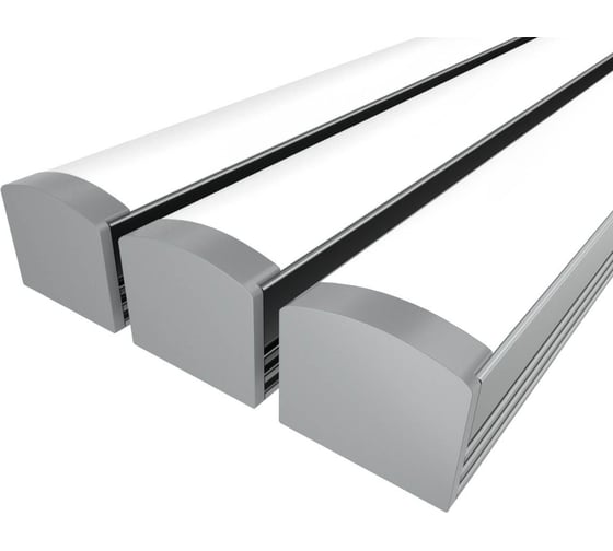 Изображение товара Комплект Ledcraft LC-LP1216M16-3x3Silver из 3 шт серебро (3м профиль+3м рассеиватель+2 заглушки+4 крепежа) 1616340181