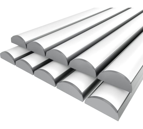 Изображение товара Комплект Ledcraft LC-LP0624M20-2x10Silver из 10 шт серебро (2м профиль+2м рассеиватель+2 заглушки) 1616240653