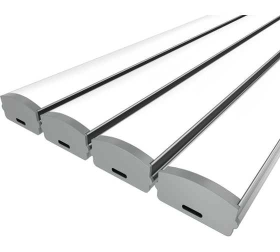 Изображение товара Комплект Ledcraft LC-LP0616M16-2x4Silver из 4 шт серебро (2м профиль+2м рассеиватель+2 заглушки+2 крепежа) 1616240332