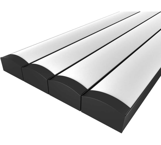 Изображение товара Комплект Ledcraft LC-LP0716M16-3x4Black из 4 шт черный (3м профиль+3м рассеиватель+2 заглушки) 1616350010