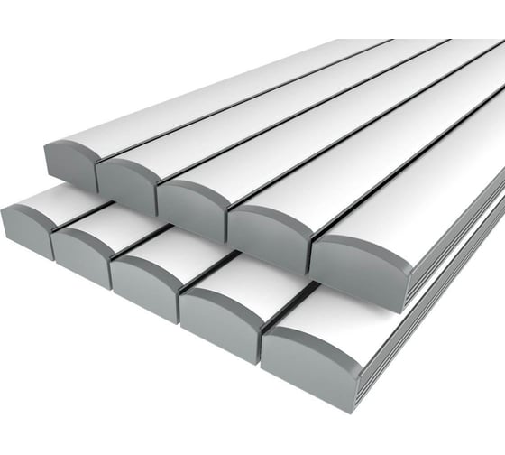 Изображение товара Комплект Ledcraft LC-LP1228M28-2x10Silver из 10 шт серебро (2м профиль+2м рассеиватель+2 заглушки) 1616240674