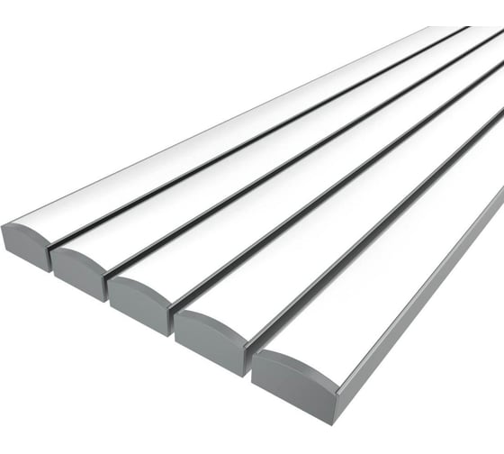 Изображение товара Комплект Ledcraft LC-LP0716M16-2x5Silver из 5 шт серебро (2м профиль+2м рассеиватель+2 заглушки) 1616240010