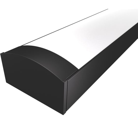 Изображение товара Комплект Ledcraft LC-LP0716M16-1x1Black из 1 шт черный (1м профиль+1м рассеиватель+2 заглушки) 1616150001