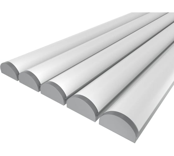 Изображение товара Комплект Ledcraft LC-LP0733M36R-2x5Silver из 5 шт серебро (2м профиль+2м рассеиватель+2 заглушки) 1616240549