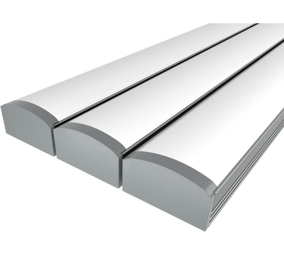 Изображение товара Комплект Ledcraft LC-LP1228M28-2x3Silver из 3 шт серебро (2м профиль+2м рассеиватель+2 заглушки) 1616240200