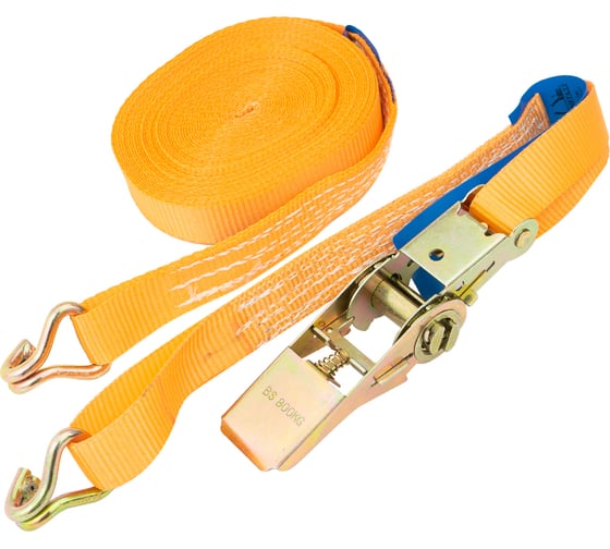 Изображение товара Стяжной ремень ПРОММЕТАЛЛ 1.5/3.0 т, 25 мм, оранж. 5 м, рабочая нагрузка 750 кг 5452