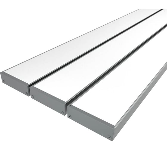 Изображение товара Комплект Ledcraft LC-LP1035M34-2x3Silver из 3 шт серебро (2м профиль+2м рассеиватель+2 заглушки) 1616240239