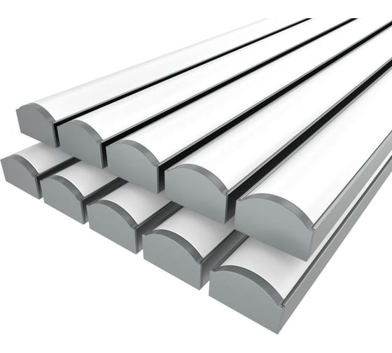 Изображение товара Комплект Ledcraft LC-LP1022M20-2x10Silver из 10 шт серебро (2м профиль+2м рассеиватель+2 заглушки) 1616240755