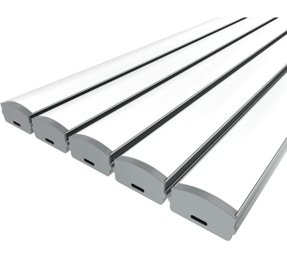 Изображение товара Комплект Ledcraft LC-LP0616M16-3x5Silver из 5 шт серебро (3м профиль+3м рассеиватель+2 заглушки+4 крепежа) 1616340490
