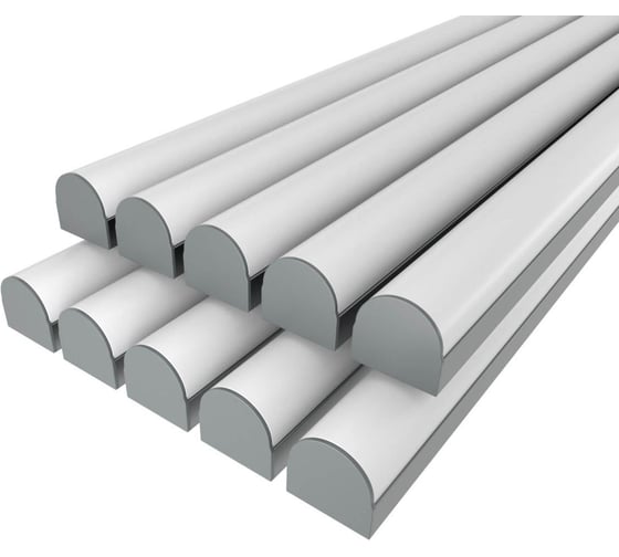 Изображение товара Комплект Ledcraft LC-LP1428M1-2x10Silver из 10 шт серебро (2м профиль+2м рассеиватель+2 заглушки) 1616240765