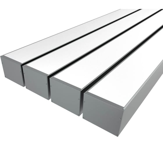 Изображение товара Комплект Ledcraft LC-LP100120M115-2x4Silver из 4 шт серебро (2м профиль+2м рассеиватель+2 заглушки+комплект шурупов) 1616240480