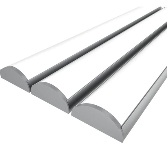 Изображение товара Комплект Ledcraft LC-LP0624M20-2x3Silver из 3 шт серебро (2м профиль+2м рассеиватель+2 заглушки) 1616240179