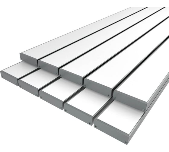 Изображение товара Комплект Ledcraft LC-LP1035M34-2x10Silver из 10 шт серебро (2м профиль+2м рассеиватель+2 заглушки) 1616240713