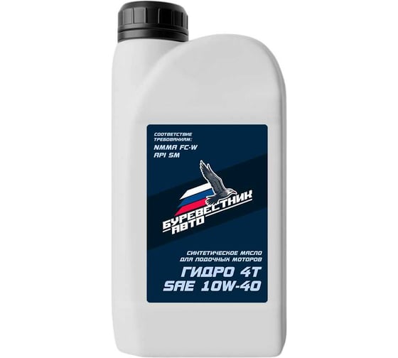 Изображение товара Моторное масло Буревестник-Авто ГИДРО 4Т 10W-40 Синтетическое 1л 79579