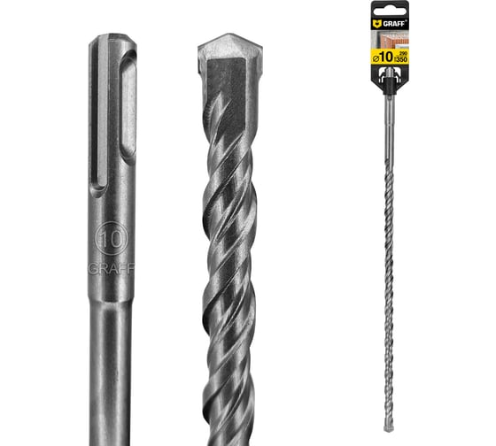 Изображение товара Сверло по бетону GRAFF 10х290х350 SDS-plus 6210350