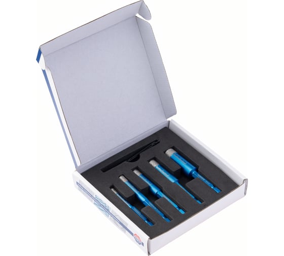 Изображение товара Набор коронок алмазных по керамике/мрамору/граниту TORGWIN 6/8/10/12/14 мм, хвост. 1/4 T1337494