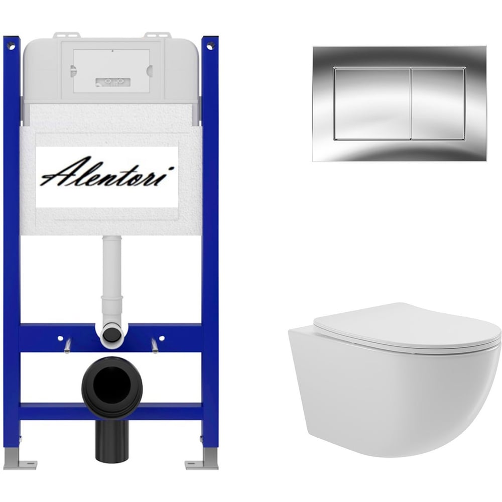 Изображение товара Комплект AQUEDUTO Инсталляция для унитаза AL.SIS33TAL.CHI012CHO0110 Современный дизайн