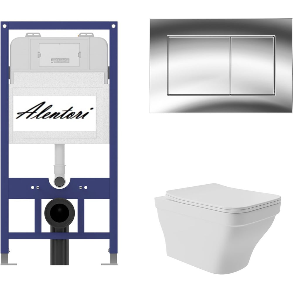 Изображение товара Комплект AQUEDUTO с инсталляцией для унитаза AL.SIS11TAL.CHI012CHE0120