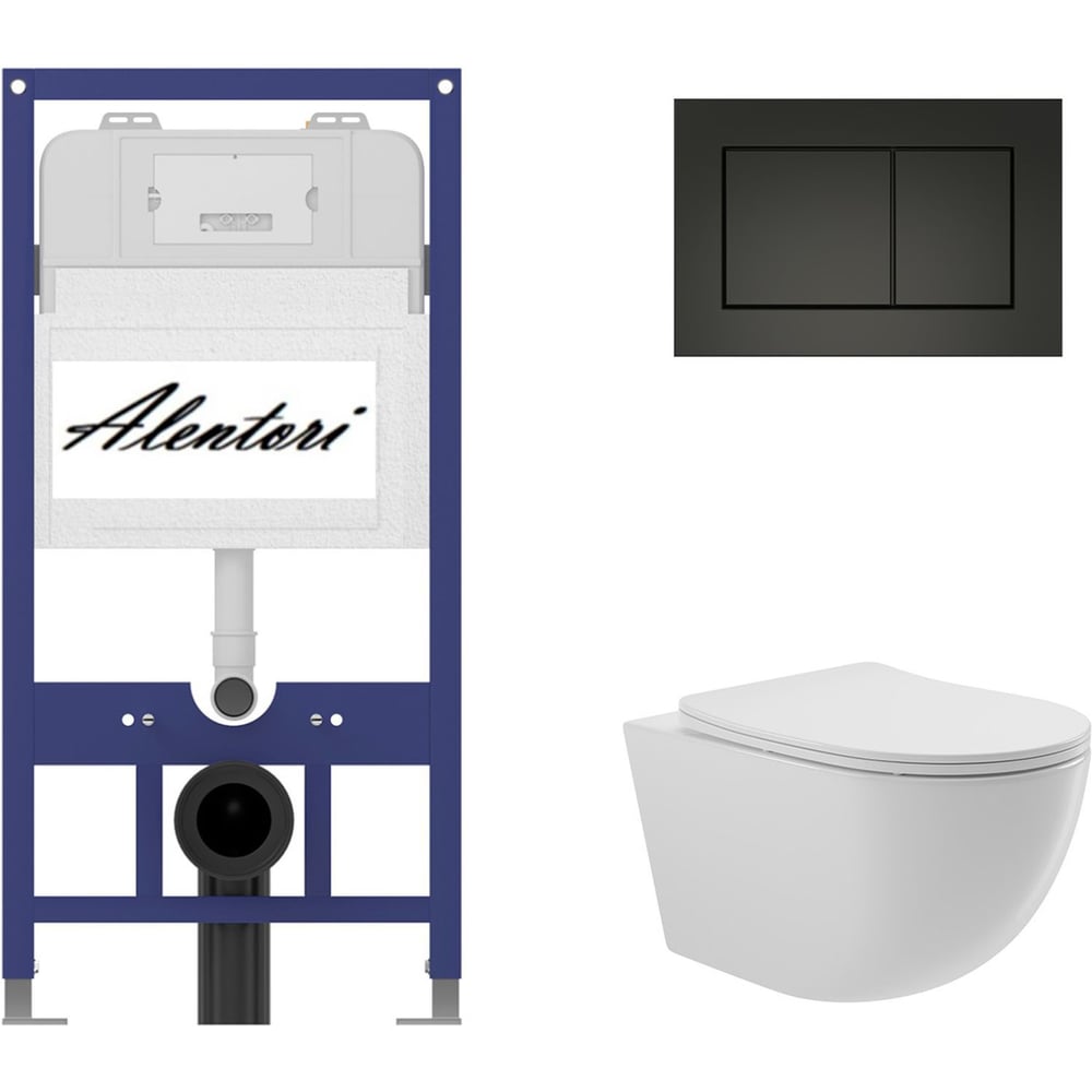 Изображение товара Комплект Инсталляция ALENTORI для подвесного унитаза SISTEMA 52 AL.SIS11T с клавишей смыва