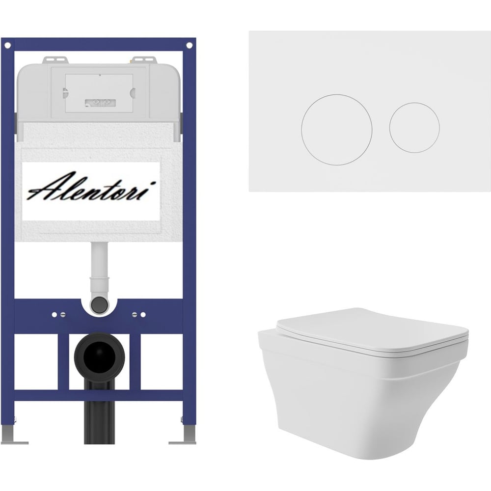 Изображение товара Комплект AQUEDUTO Инсталляция для унитаза AL.SIS11TAL.CHI019WME0120 современный дизайн