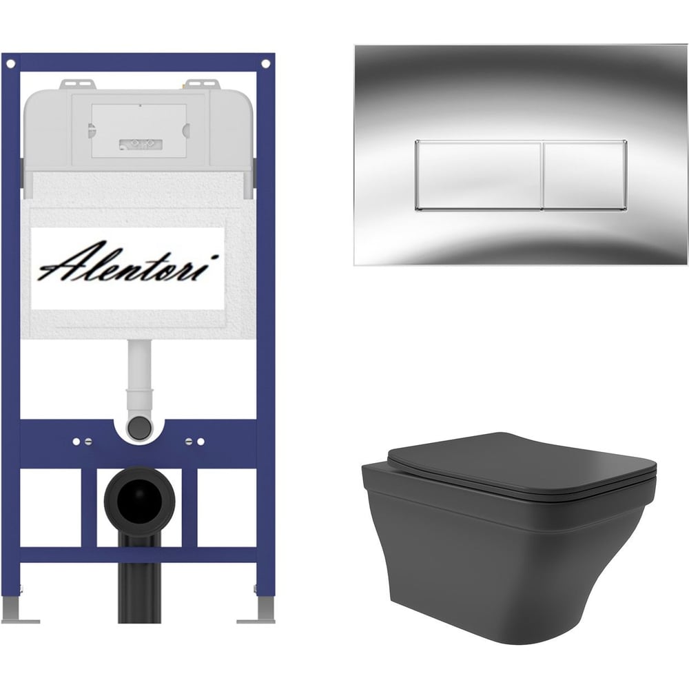Изображение товара Комплект AQUEDUTO Инсталляция для унитаза AL.SIS11TAL.CHI202CHE0140