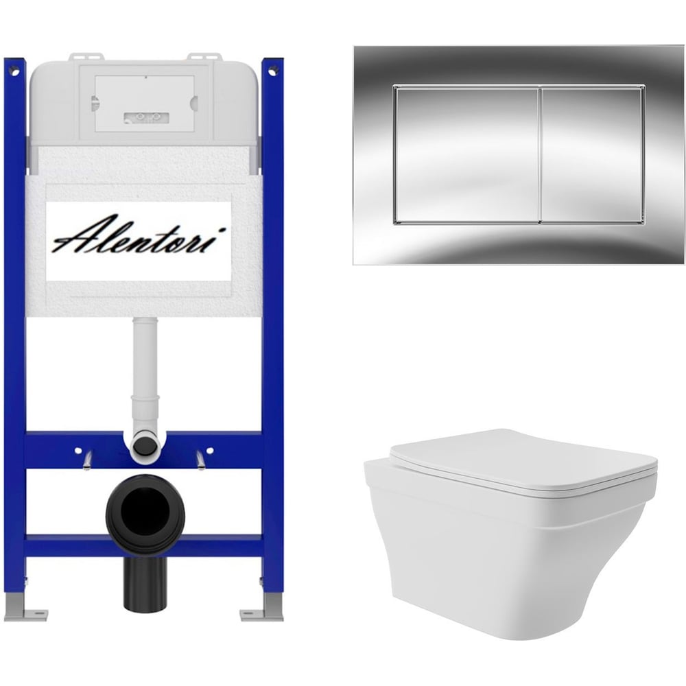 Изображение товара Комплект AQUEDUTO Инсталляция для унитаза AL.SIS33TAL.CHI012CHE0120