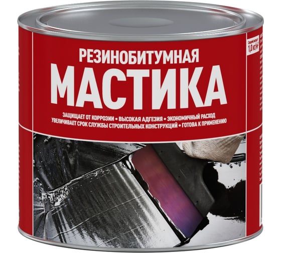 Изображение товара Мастика резинобитумная СТАРТ 2л/1,8кг 4607952908857