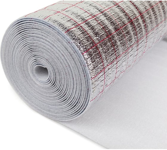 Изображение товара Вспененная подложка Мегафол Лавсан для Теплого пола с разметкой 3мм. 1x10м. 10м2, рул 31072028