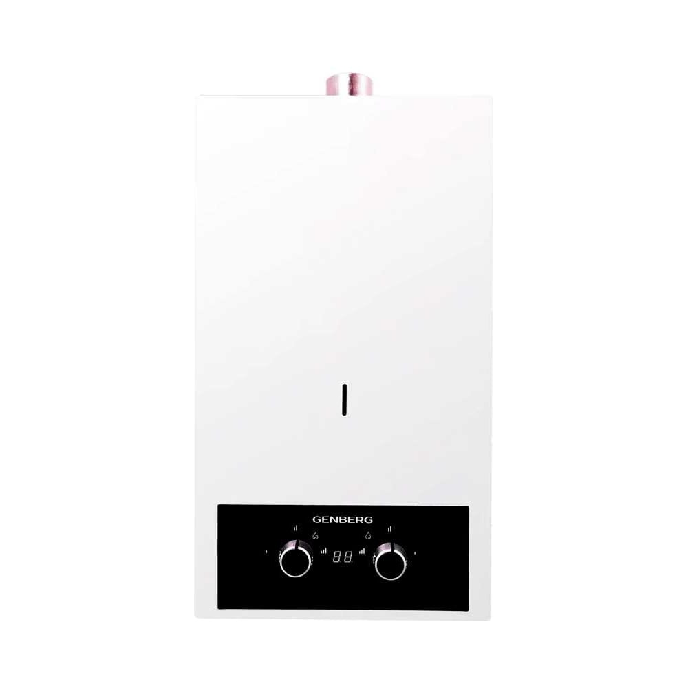 Изображение товара Проточный газовый водонагреватель Genberg 410.01 ТУРБО 10 л белый бездимоходный