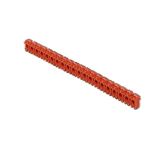 Изображение товара Маркер кабельный наборный ООО "ЭКСАВОЛЬТ" для кабеля - 0,5…1,5 кв. мм, Символ - «2», Количество - 200 шт, Цвет - красный. МК15-2-200