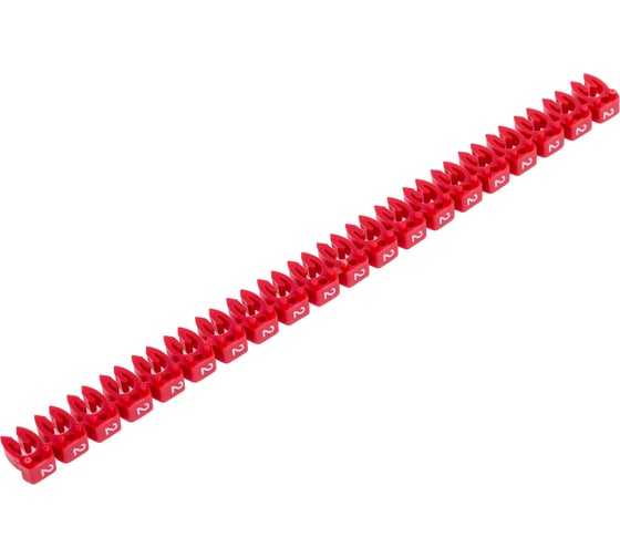 Изображение товара Маркер кабельный наборный ООО "ЭКСАВОЛЬТ" для кабеля - 0,5…1,5 кв. мм, Символ - «2», Количество - 6 000 шт, Цвет - красный. МК15-2-6000