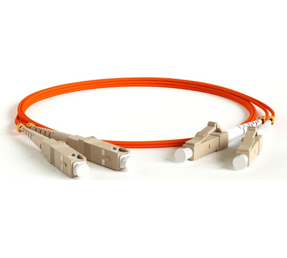 Изображение товара Патч-корд Hyperline FC-D2-50-LC/PR-SC/PR-H-3M-LSZH-OR волоконно-оптический (шнур) MM 50/125 28386