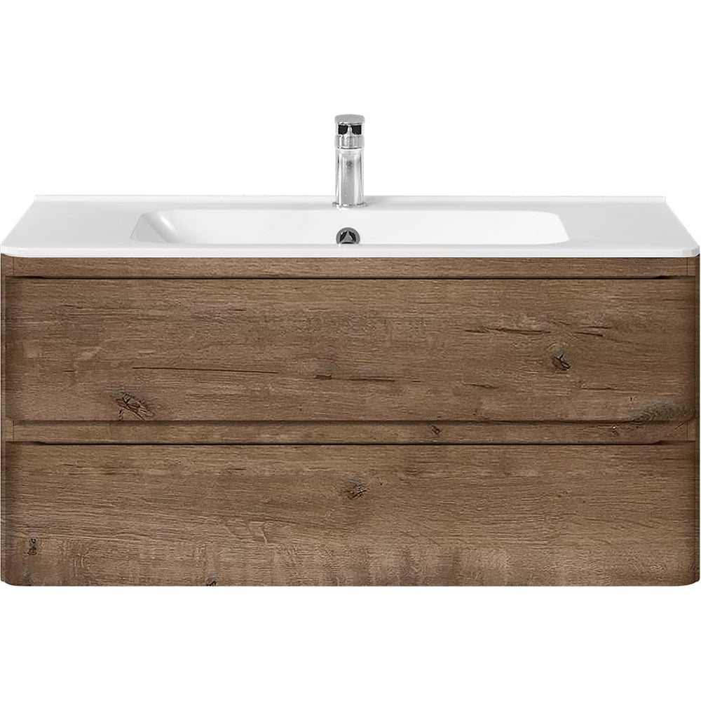 База под раковину VINCEA Vico 1000 подвесная, 2 выкатных ящика soft close, V.Oak. VMC-2V100VO