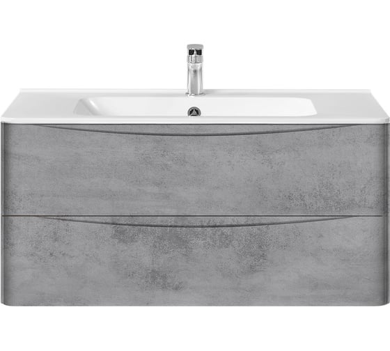Изображение товара База под раковину VINCEA Paola 1000 подвесная, 2 выкатных ящика soft close, Beton. VMC-2P100BT
