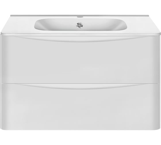 Изображение товара База под раковину VINCEA Paola 800 подвесная, 2 выкатных ящика soft close, G.White. VMC-2P800GW