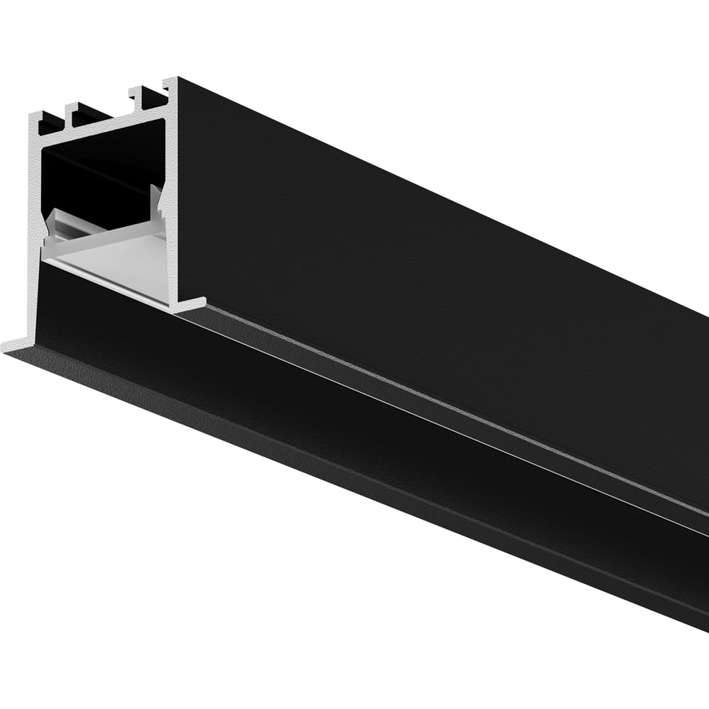 Изображение товара Алюминиевый профиль Maytoni ALM-2222-B-2M для встроенного монтажа 2000 мм черный