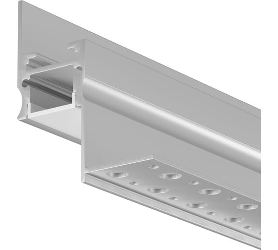 Изображение товара Алюминиевый профиль встраиваемый Maytoni скрытого монтажа 41x51 (серебро, 2 м), ALM-4151-S-2M 636013