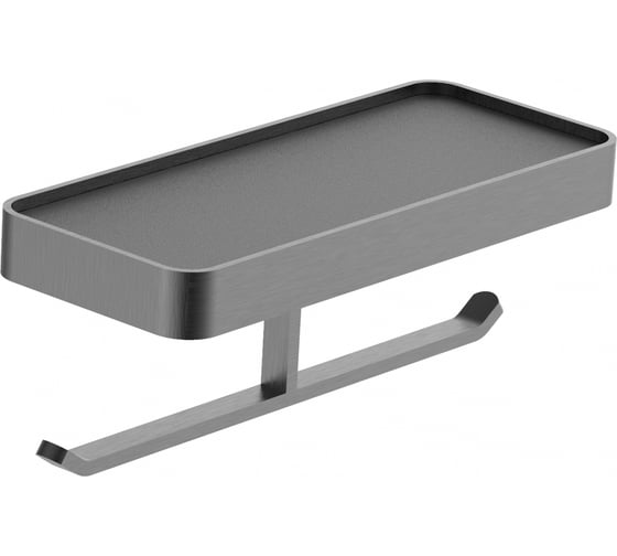 Изображение товара Двойной держатель для туалетной бумаги Wonzon & Woghand с полкой LOTTE, Темный графит WW-8356A-BGM