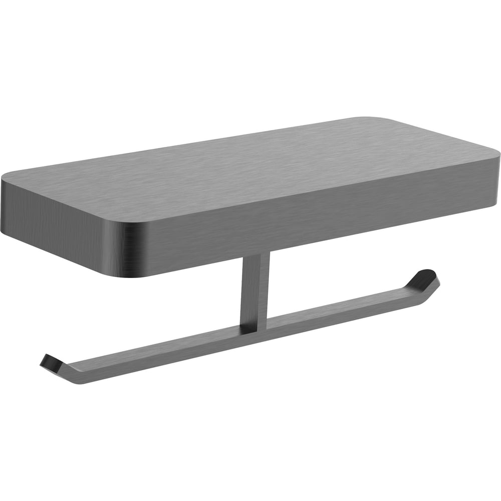 Изображение товара Двойной держатель для туалетной бумаги Wonzon & Woghand с полкой LOTTE темный графит WW-8356-BGM